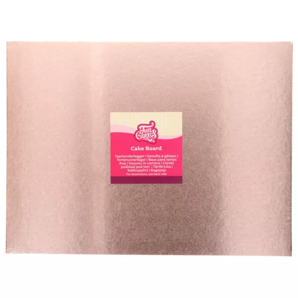 Cake Board Oblong Rose Gold