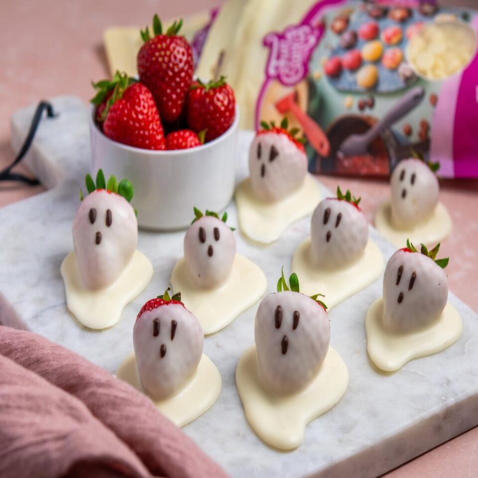 Aardbeien gedipt in chocolade