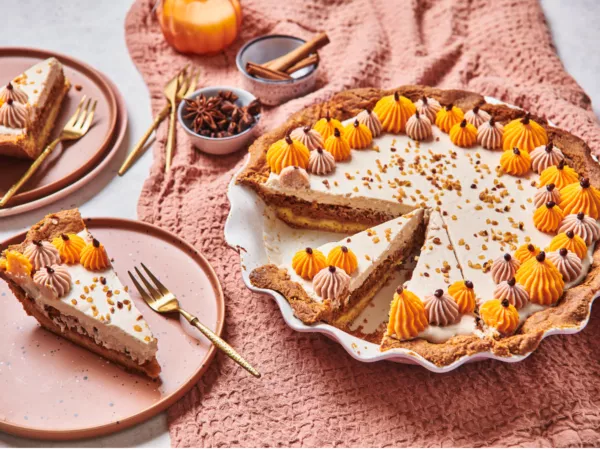 Pumpkin pie with bavarois