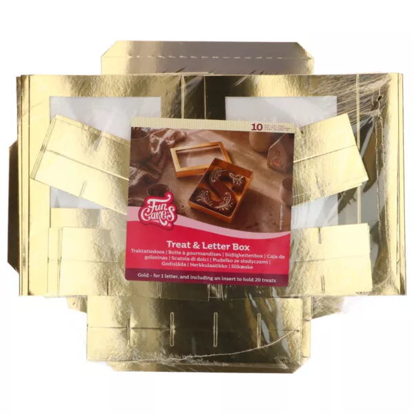 Chocoladeletterdoos Goud